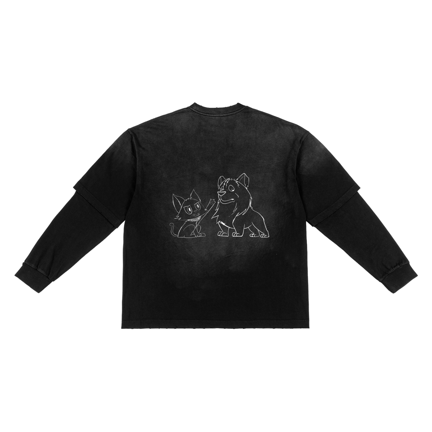 Acid Wash KoBa Two-Piece T-Shirt