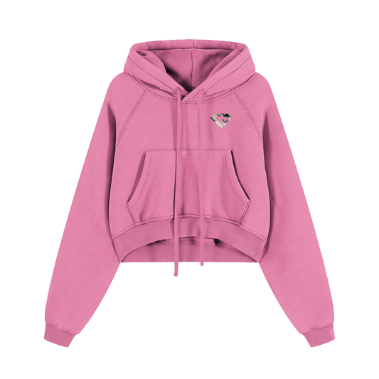 Women Washed Cropped Hoodie