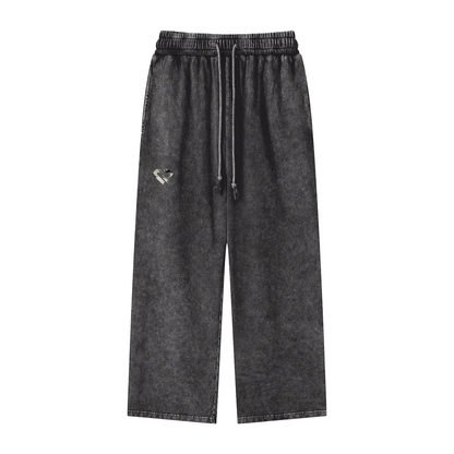 Acid Wash Straight Leg Pants