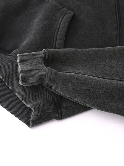 Women Washed Cropped Hoodie