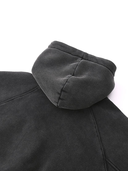 Women Washed Cropped Hoodie