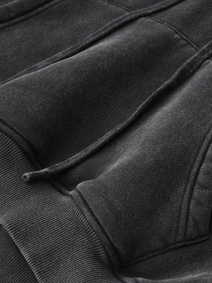 Women Washed Cropped Hoodie